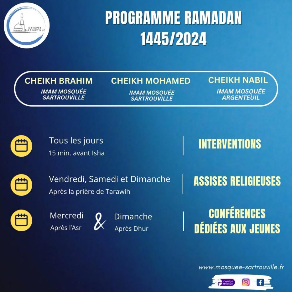 Programme du Ramadan